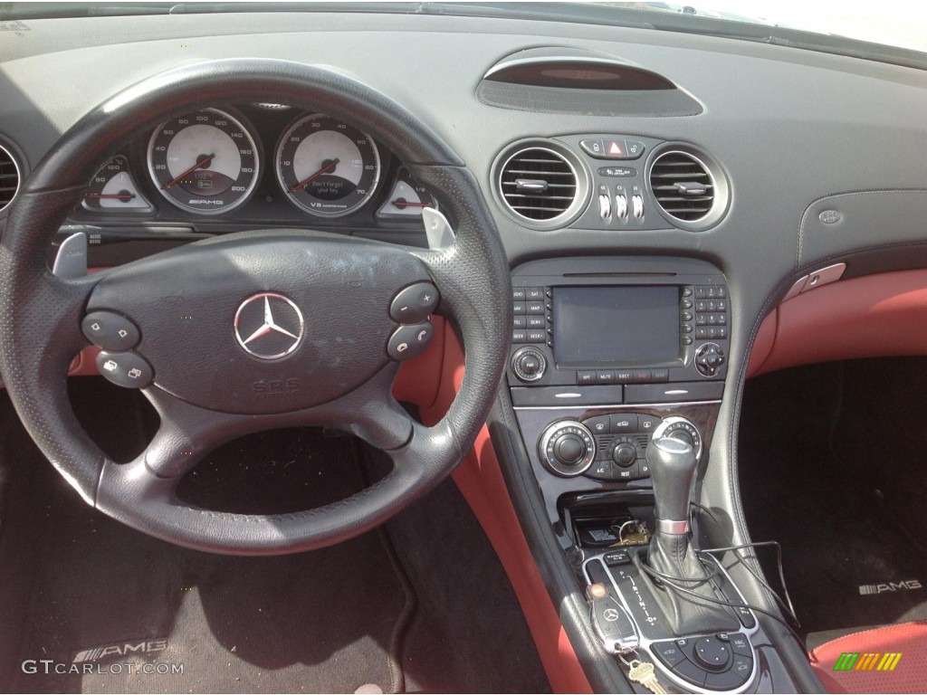 2007 Mercedes-Benz SL 55 AMG Roadster Red Dashboard Photo #82884851