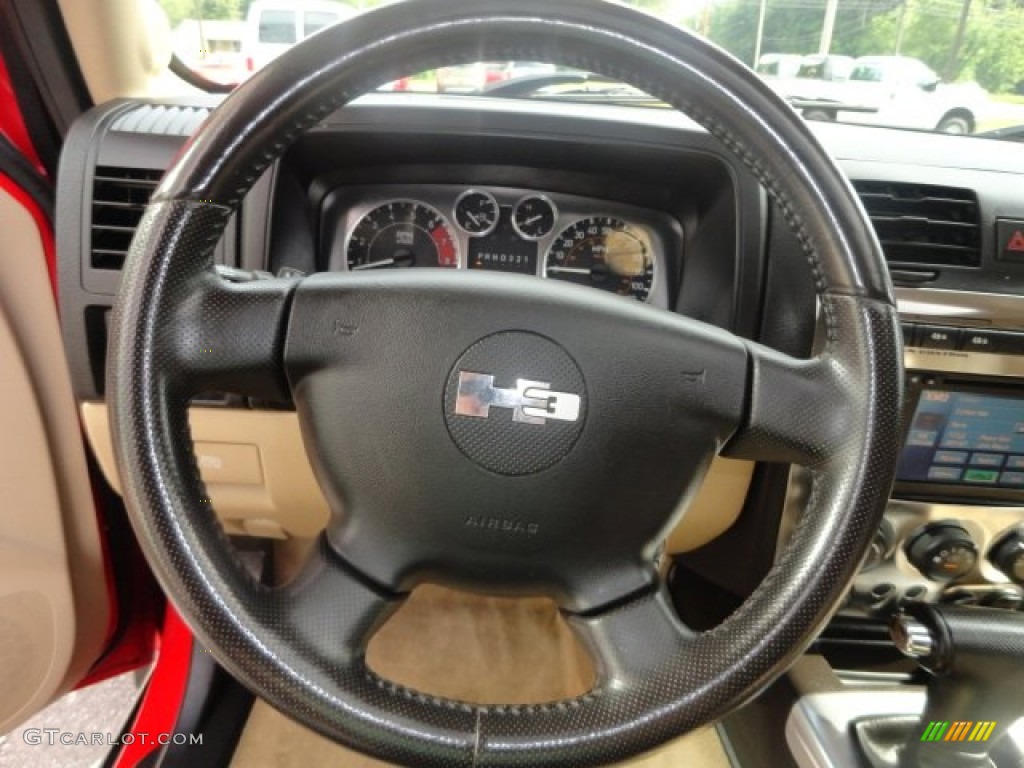2007 Hummer H3 X Light Cashmere/Ebony Steering Wheel Photo #82885946