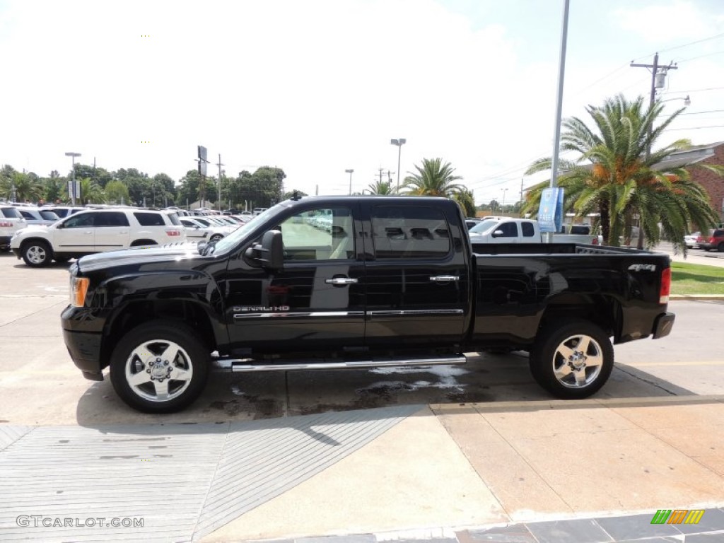 Onyx Black 2011 GMC Sierra 2500HD Denali Crew Cab 4x4 Exterior Photo #82886486