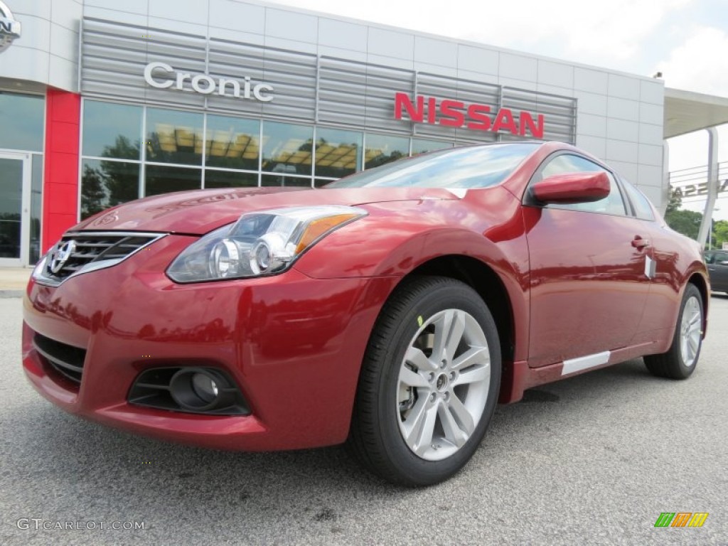 2013 Altima 2.5 S Coupe - Cayenne Red / Blonde photo #1