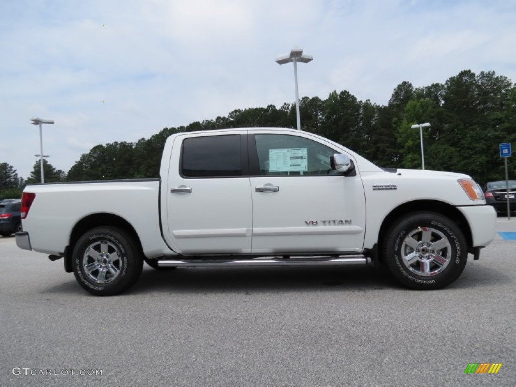 Glacier White 2013 Nissan Titan SV Crew Cab Exterior Photo #82887909