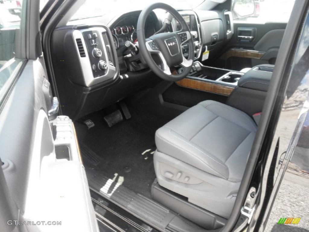 Jet Black/Dark Ash Interior 2014 GMC Sierra 1500 SLT Crew Cab 4x4 Photo #82888019