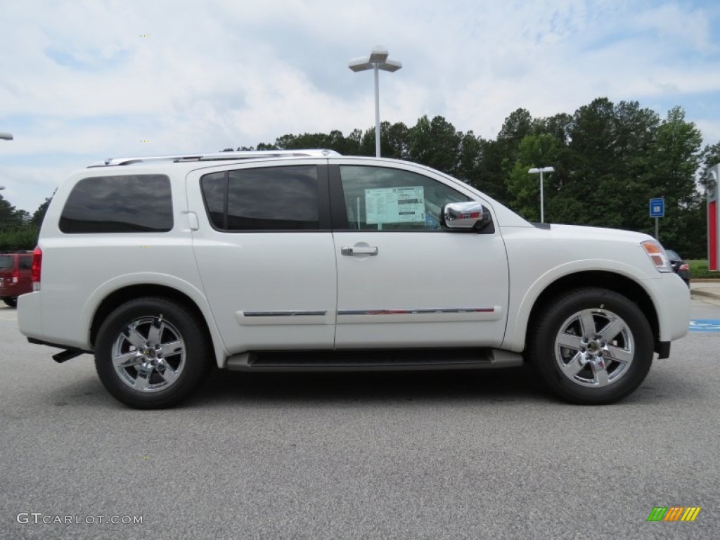 Pearl White 2013 Nissan Armada Platinum Exterior Photo #82888193