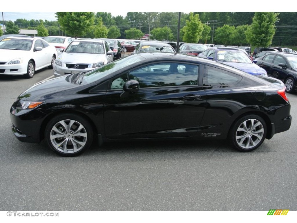 Crystal Black Pearl 2012 Honda Civic Si Coupe Exterior Photo #82888415