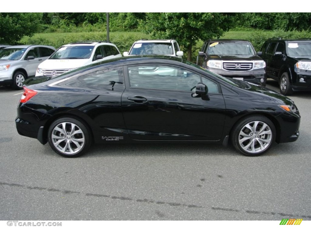 Crystal Black Pearl 2012 Honda Civic Si Coupe Exterior Photo #82888457