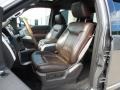 2009 Ford F150 Sienna Brown Leather/Black Interior Front Seat Photo