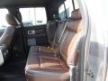 2009 Ford F150 Sienna Brown Leather/Black Interior Rear Seat Photo