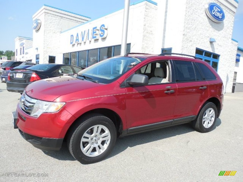 2007 Edge SE AWD - Redfire Metallic / Medium Light Stone photo #1