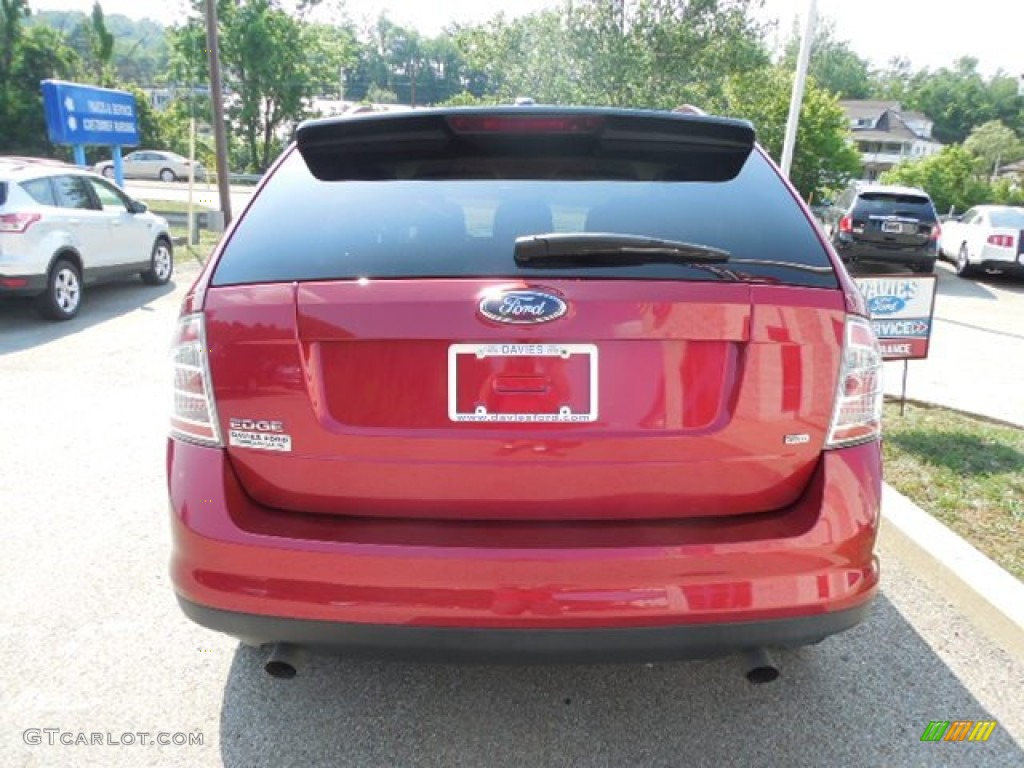 2007 Edge SE AWD - Redfire Metallic / Medium Light Stone photo #4