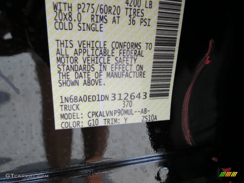 Nissan titan color code #2