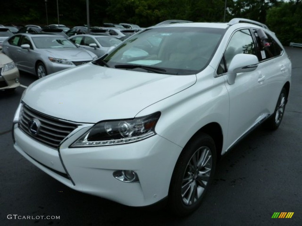 2013 RX 450h AWD - Starfire White Pearl / Parchment/Espresso Birds Eye Maple photo #8