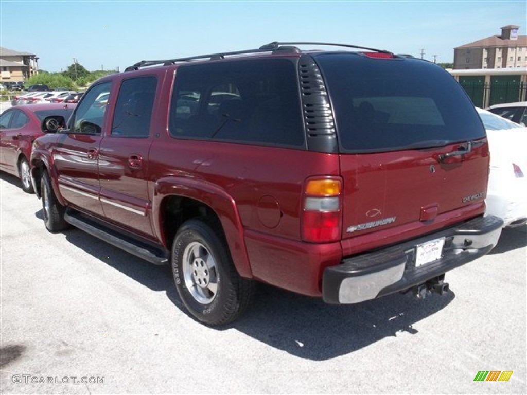 2002 Suburban 1500 LS - Redfire Metallic / Tan photo #2