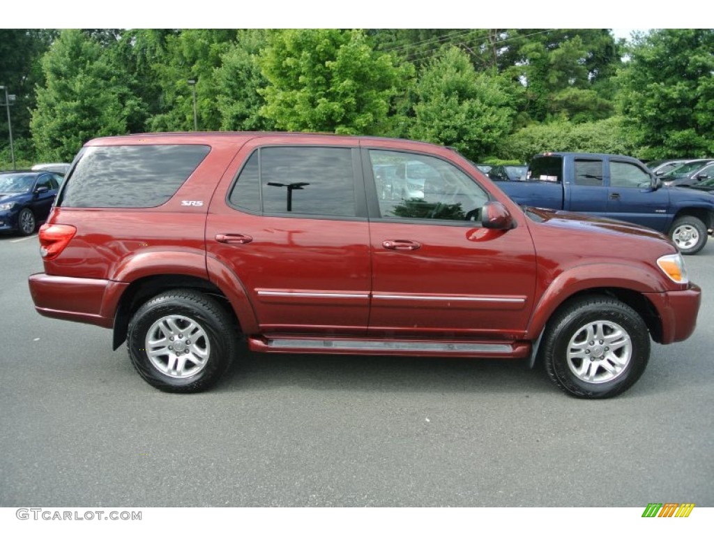 2006 Sequoia SR5 4WD - Salsa Red Pearl / Light Charcoal photo #6