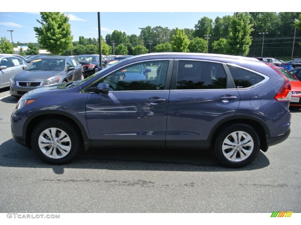 2012 CR-V EX-L - Twilight Blue Metallic / Gray photo #3