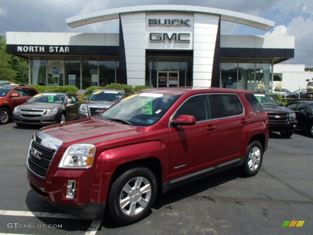 2010 Terrain SLE AWD - Merlot Jewel Metallic / Jet Black photo #1