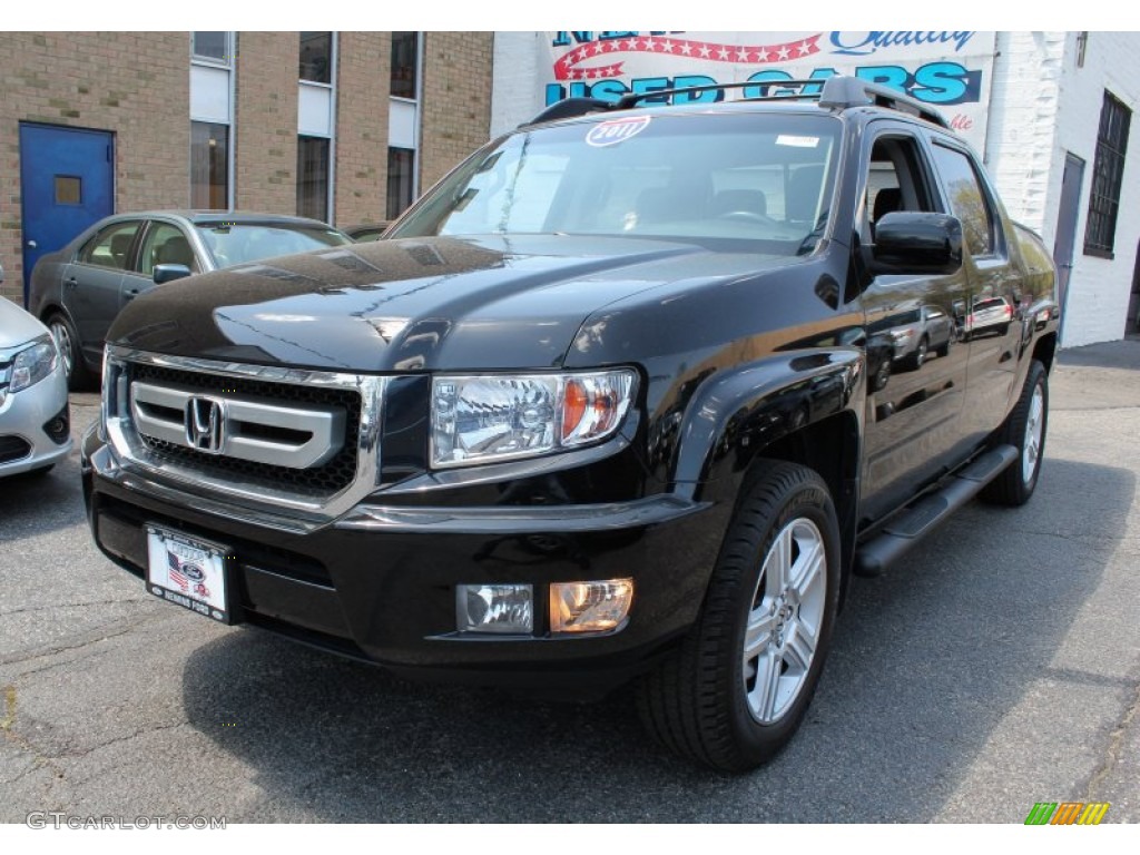 2011 Ridgeline RTL - Crystal Black Pearl / Black photo #1