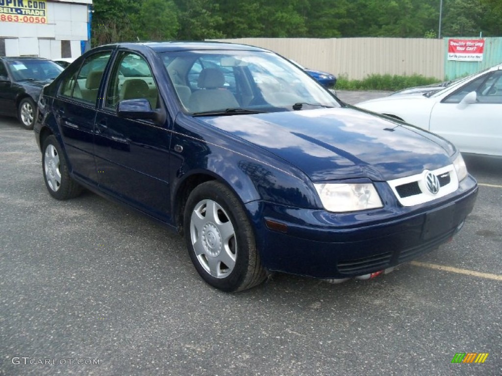 2002 Jetta GLS 1.8T Sedan - Galactic Blue Pearl / Black photo #2