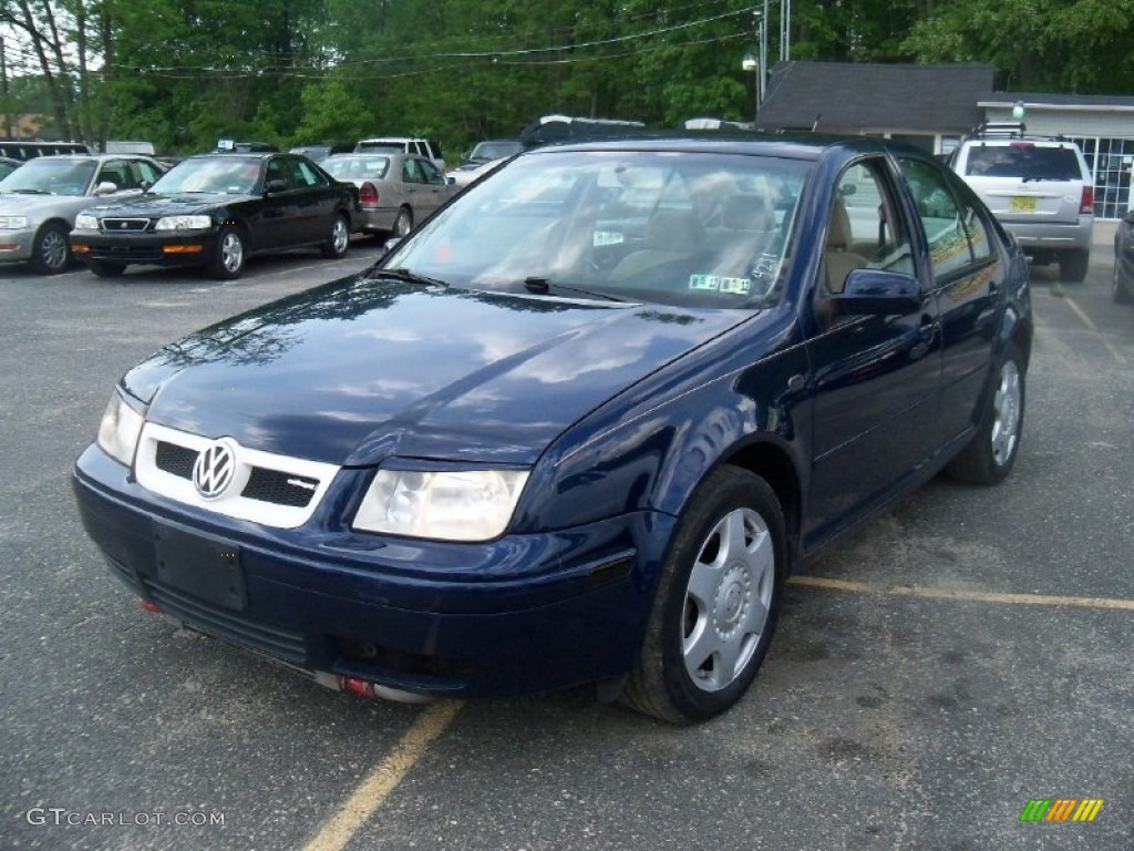 2002 Jetta GLS 1.8T Sedan - Galactic Blue Pearl / Black photo #3