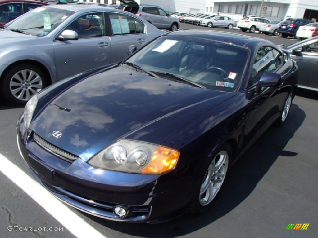 2004 Tiburon GT - Moonlit Blue / Black photo #3