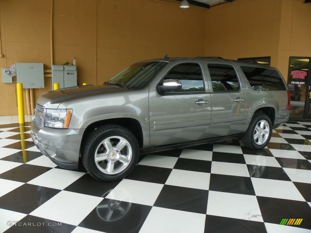 2007 Suburban 1500 LTZ - Graystone Metallic / Ebony photo #3