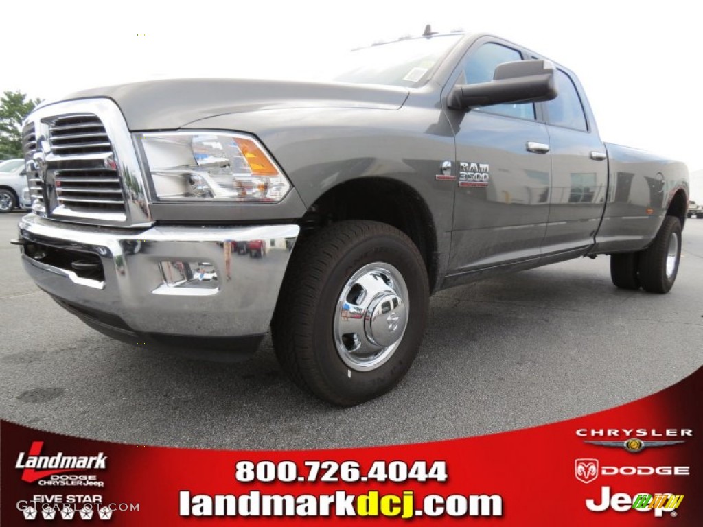 2013 3500 Big Horn Crew Cab 4x4 Dually - Mineral Gray Metallic / Black/Diesel Gray photo #1