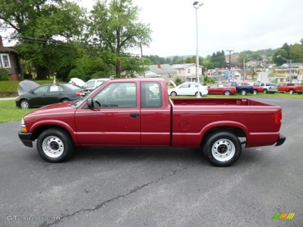 Dark Cherry Red Metallic 2003 Chevrolet S10 Extended Cab Exterior Photo #82898584