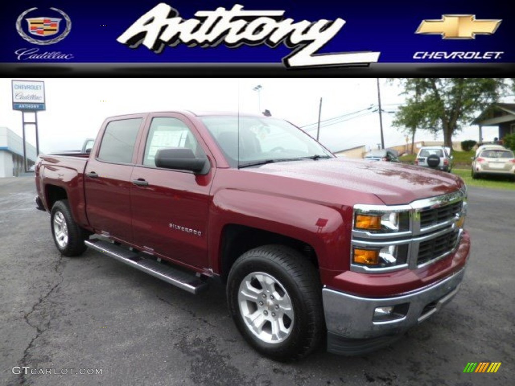 2014 Silverado 1500 LT Z71 Crew Cab 4x4 - Deep Ruby Metallic / Jet Black photo #1