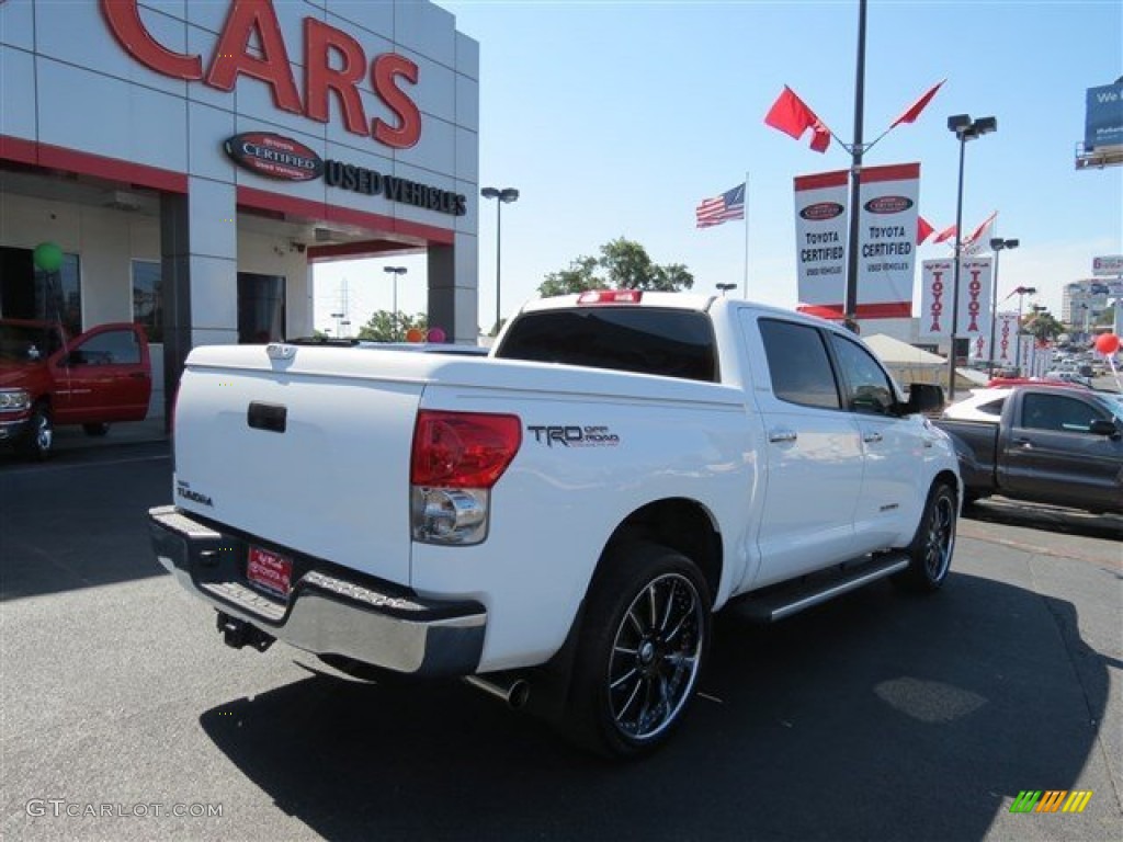 2007 Tundra Limited CrewMax - Super White / Beige photo #7