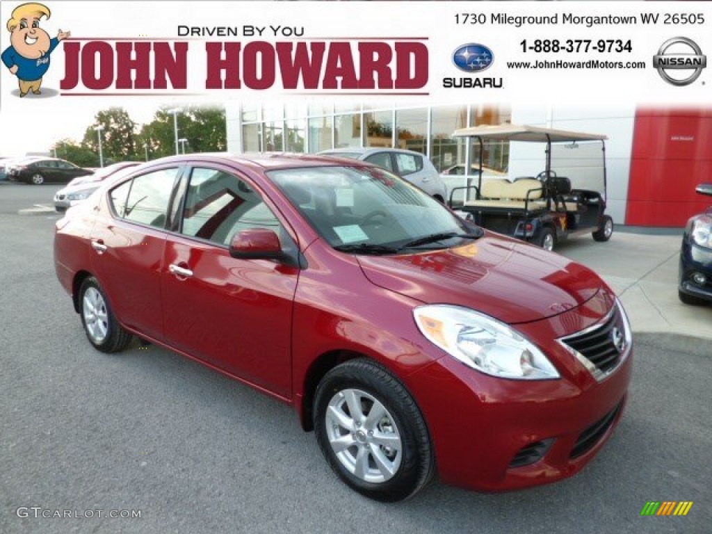 2014 Versa 1.6 SV Sedan - Red Brick / Charcoal photo #1