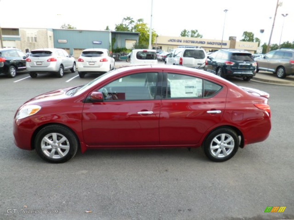 Red Brick 2014 Nissan Versa 1.6 SV Sedan Exterior Photo #82901614