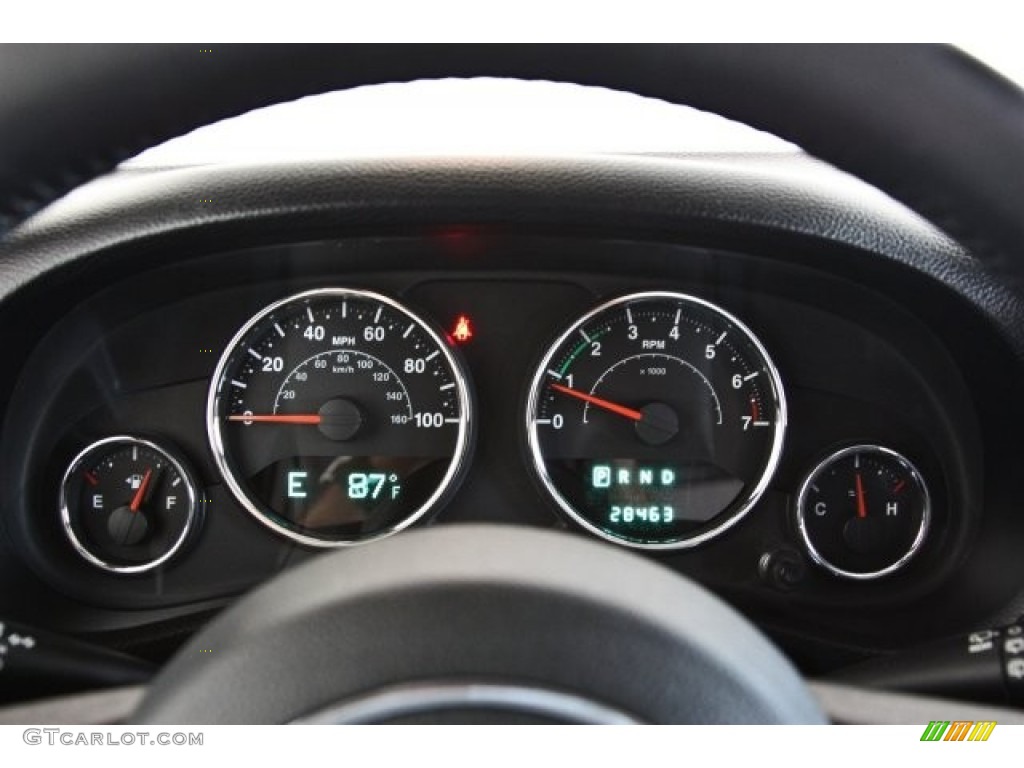 2012 Jeep Wrangler Sahara 4x4 Gauges Photo #82901665