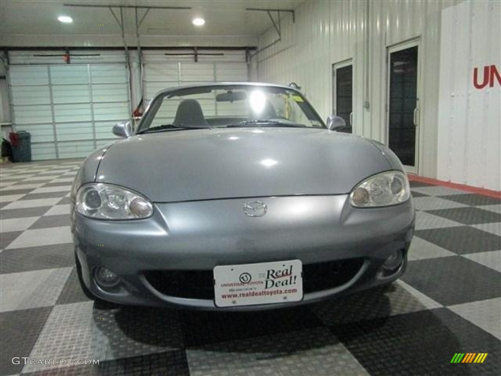 2003 MX-5 Miata Roadster - Titanium Gray Metallic / Dark Blue photo #2