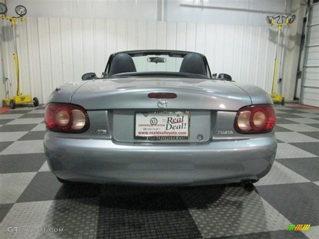 2003 MX-5 Miata Roadster - Titanium Gray Metallic / Dark Blue photo #6