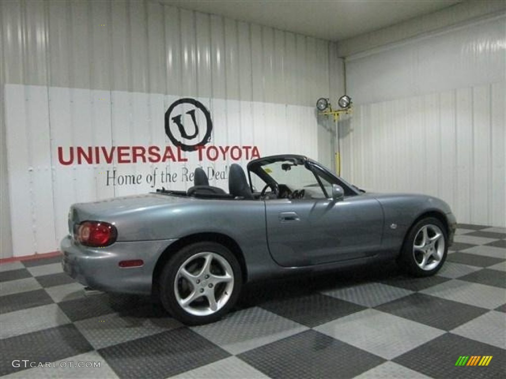 2003 MX-5 Miata Roadster - Titanium Gray Metallic / Dark Blue photo #7