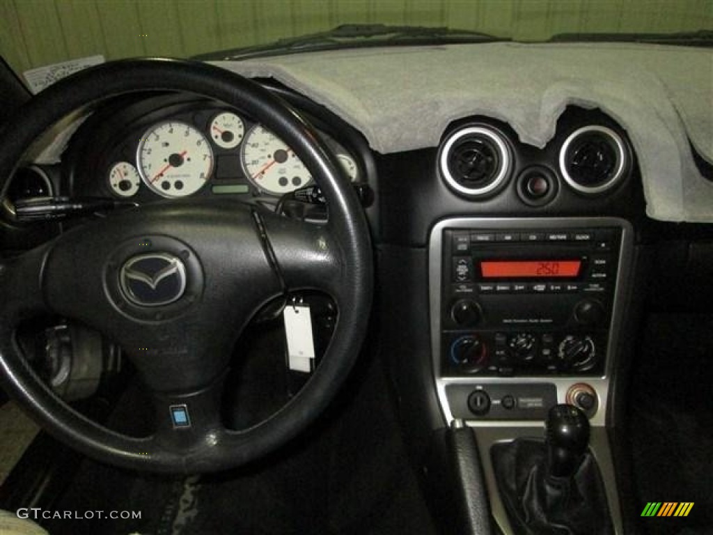 2003 MX-5 Miata Roadster - Titanium Gray Metallic / Dark Blue photo #13