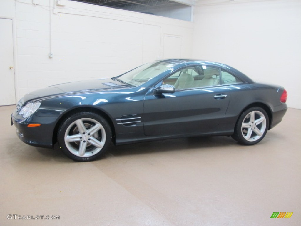 Black Opal Metallic 2005 Mercedes-Benz SL 500 Roadster Exterior Photo #82904879