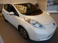 2013 Glacier White Nissan LEAF SL  photo #7