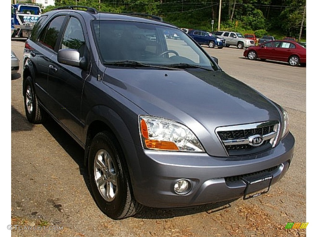 Alpine Gray 2009 Kia Sorento EX 4x4 Exterior Photo #82905856