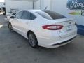 2013 White Platinum Metallic Tri-coat Ford Fusion Hybrid Titanium  photo #3