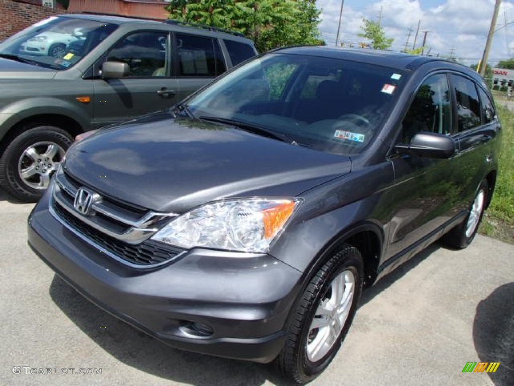 2011 CR-V EX 4WD - Polished Metal Metallic / Black photo #3