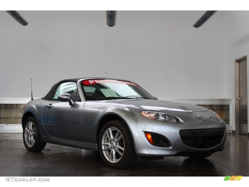 2011 MX-5 Miata Sport Roadster - Liquid Silver Metallic / Black photo #1