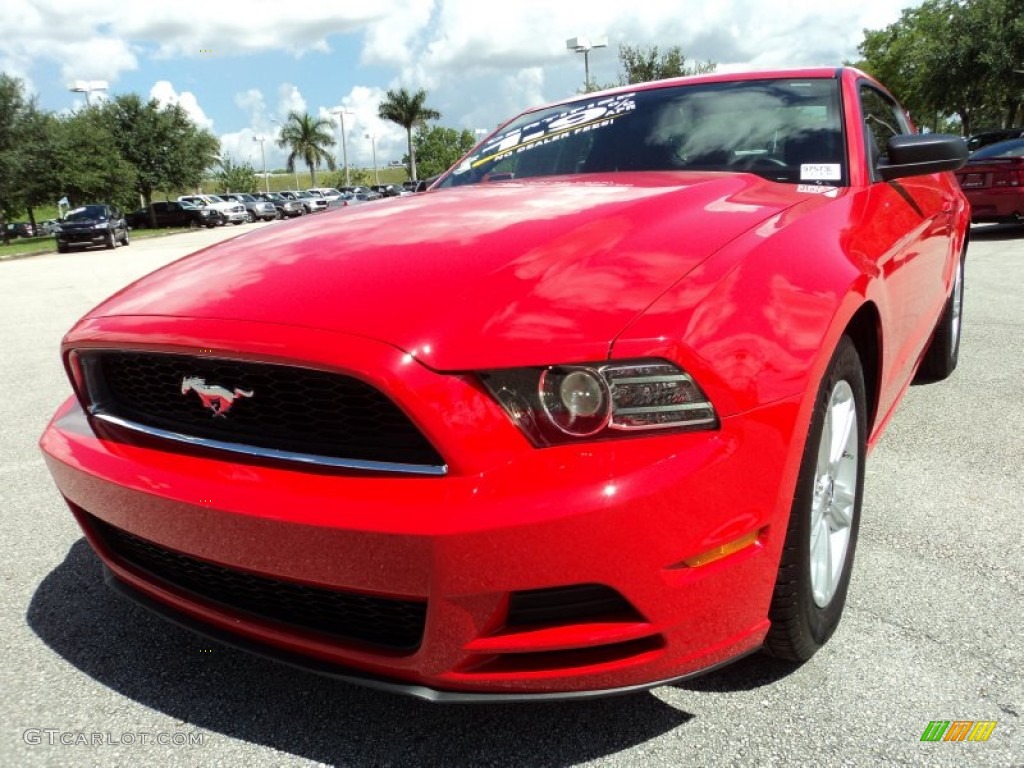 2013 Mustang V6 Coupe - Race Red / Charcoal Black photo #14