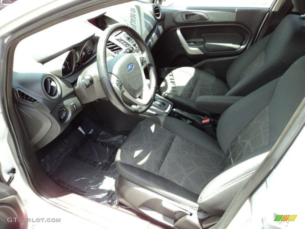 Charcoal Black Interior 2012 Ford Fiesta SEL Sedan Photo #82911556