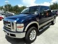 2009 Dark Blue Pearl Metallic Ford F250 Super Duty Lariat Crew Cab 4x4  photo #13