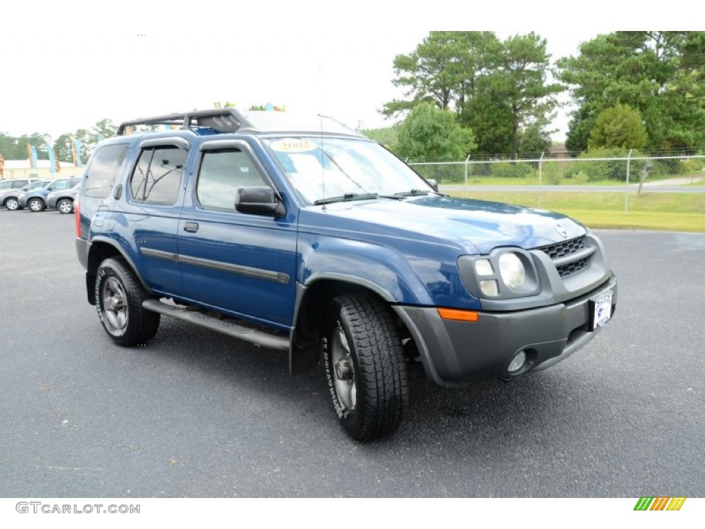 2002 Xterra SE V6 - Just Blue Metallic / Gray Celadon photo #3
