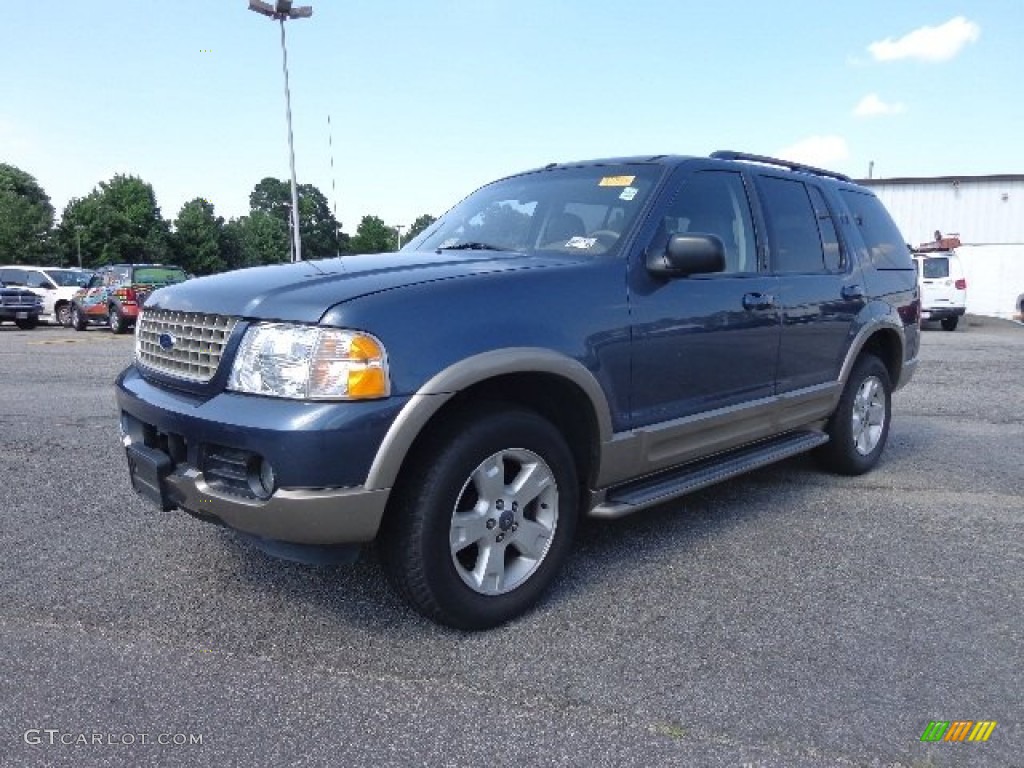 Medium Wedgewood Blue Metallic 2003 Ford Explorer Eddie Bauer 4x4 Exterior Photo #82914537