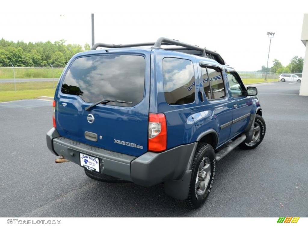 2002 Xterra SE V6 - Just Blue Metallic / Gray Celadon photo #5