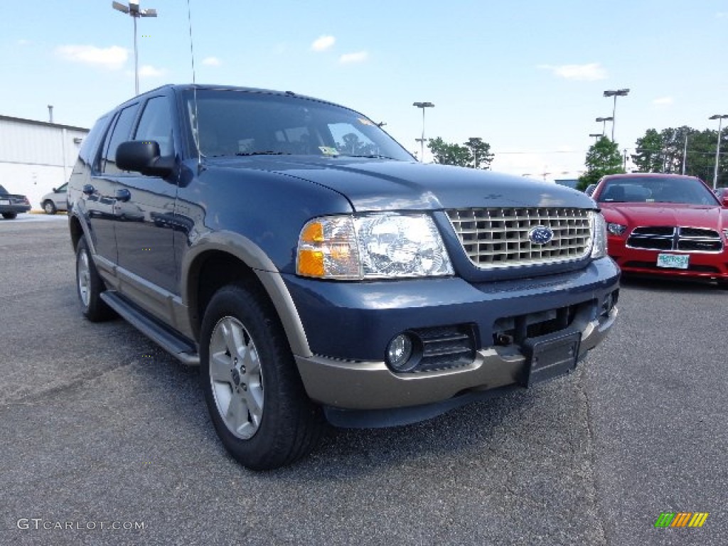 2003 Explorer Eddie Bauer 4x4 - Medium Wedgewood Blue Metallic / Medium Parchment Beige photo #6