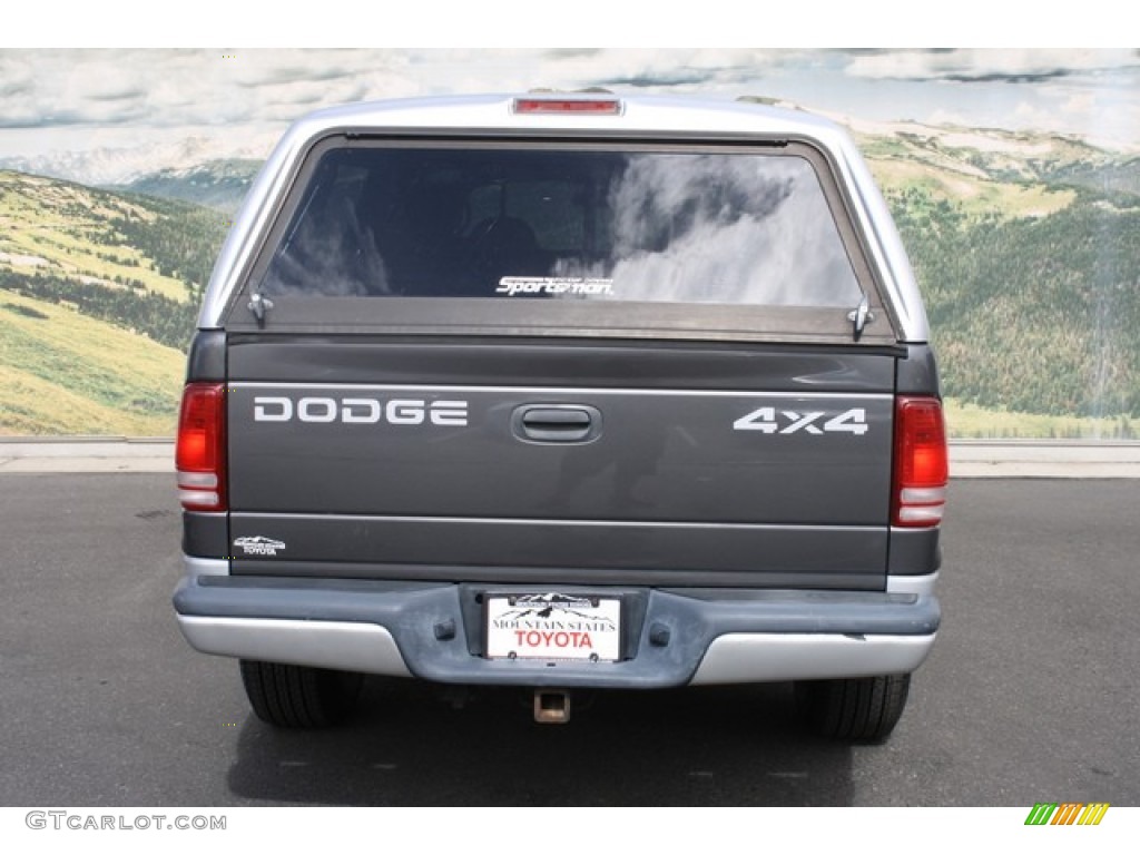 2002 Dakota SLT Quad Cab 4x4 - Graphite Metallic / Dark Slate Gray photo #8