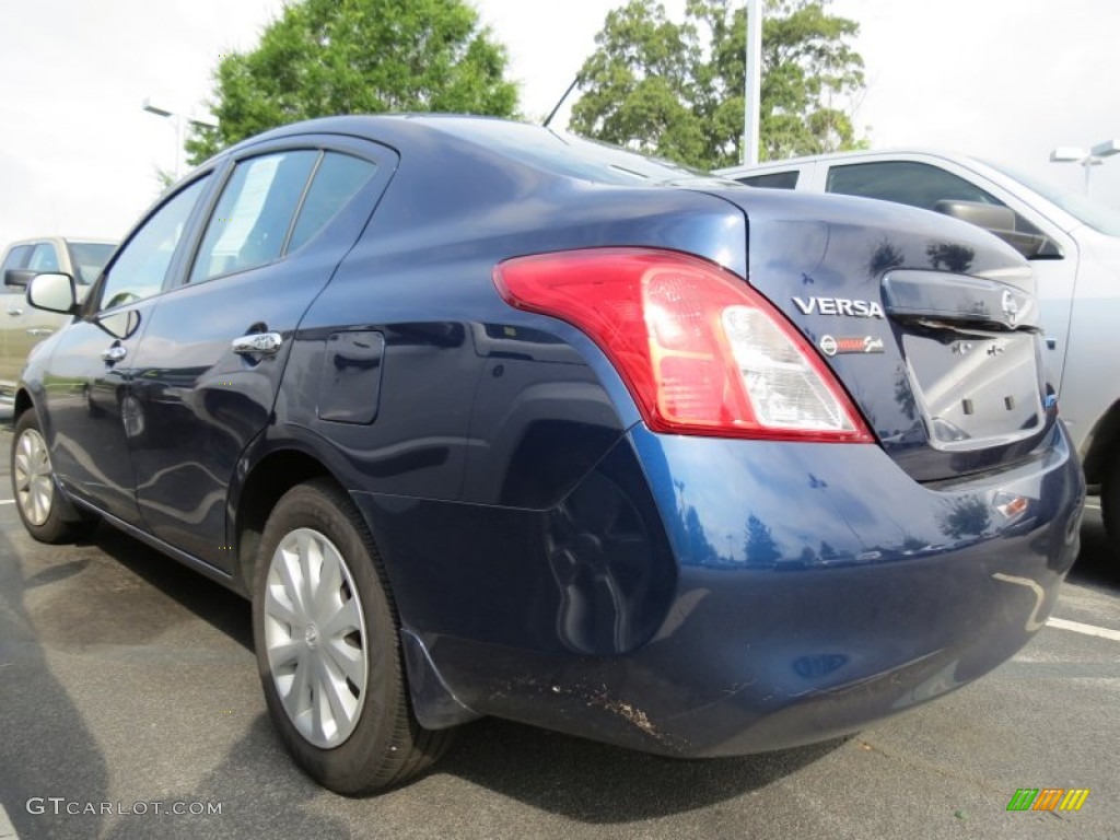 2012 Versa 1.6 S Sedan - Blue Onyx Metallic / Charcoal photo #2